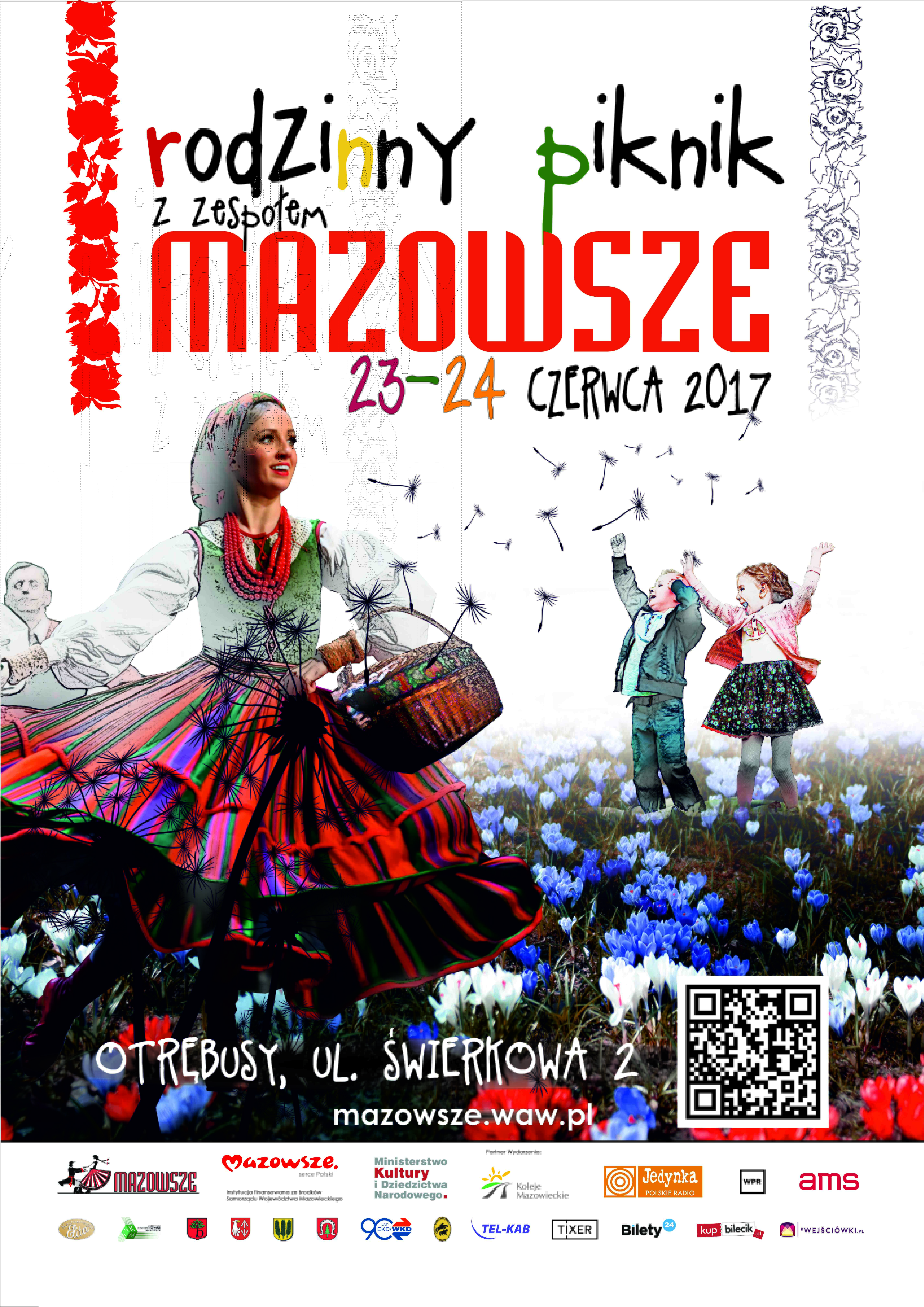 plakat piknik z zespołem Mazowsze 23-24.06.2017 r