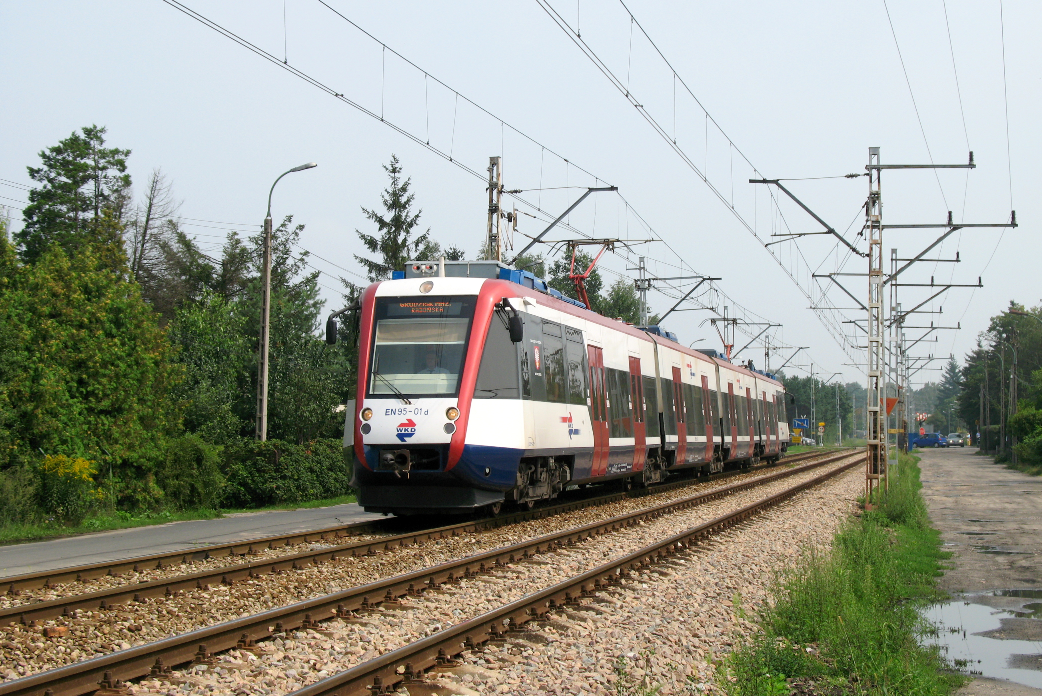 Pociąg EN95 w Nowej Wsi Warszawskiej