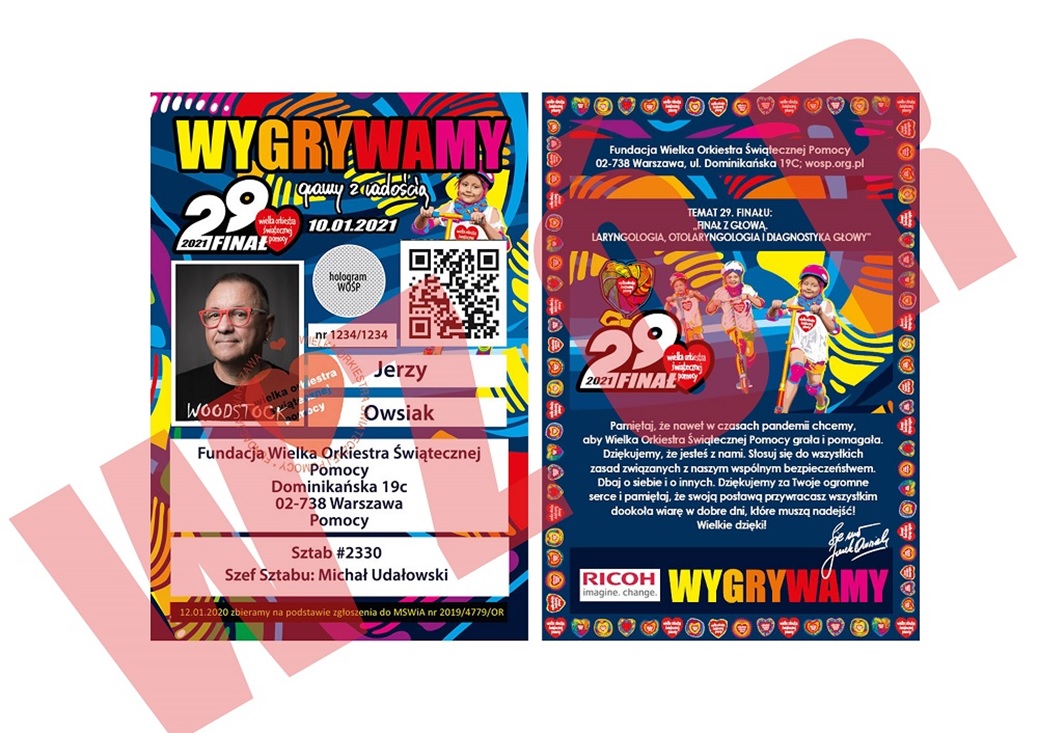 WOŚP 2021 indentyfikator