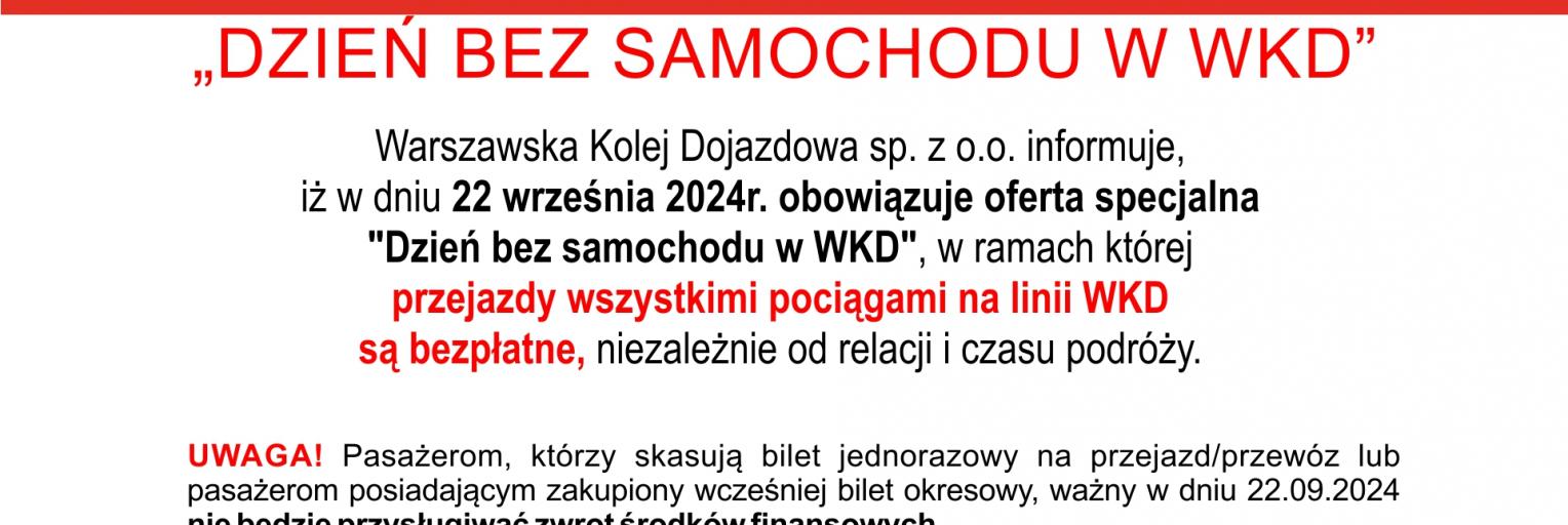 Dzień bez samochodu w WKD