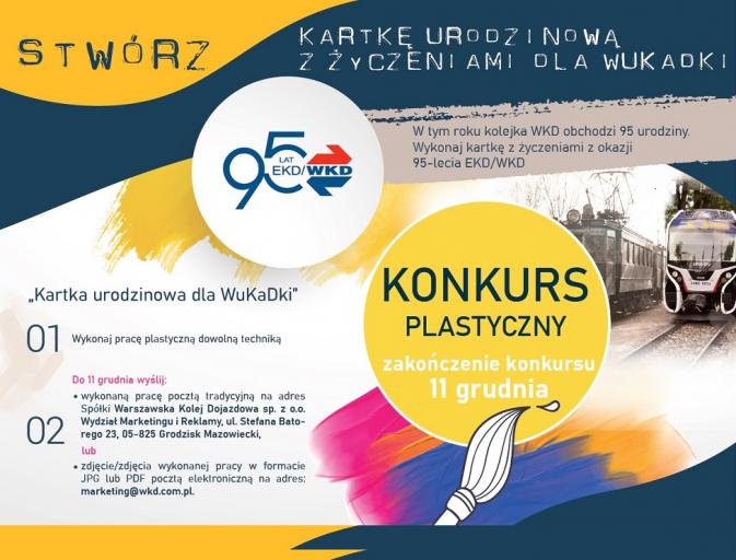 Konkurs plastyczny "Kartka urodzinowa dla WuKaDki" plakat