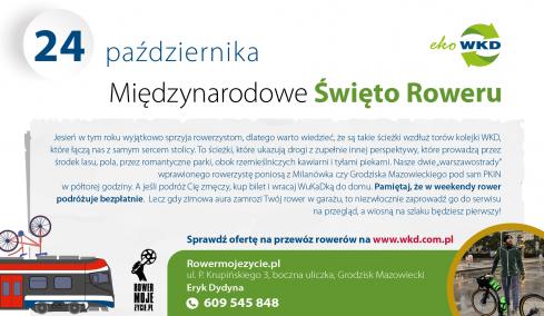 24 października Międzynarodowym Świętem Roweru